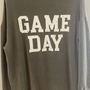 Striped Game Day Long Sleeve Shirt
